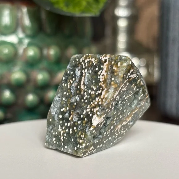 (Orbicular) Ocean Jasper Crystal Freeform OBJ - Picture 10 of 17